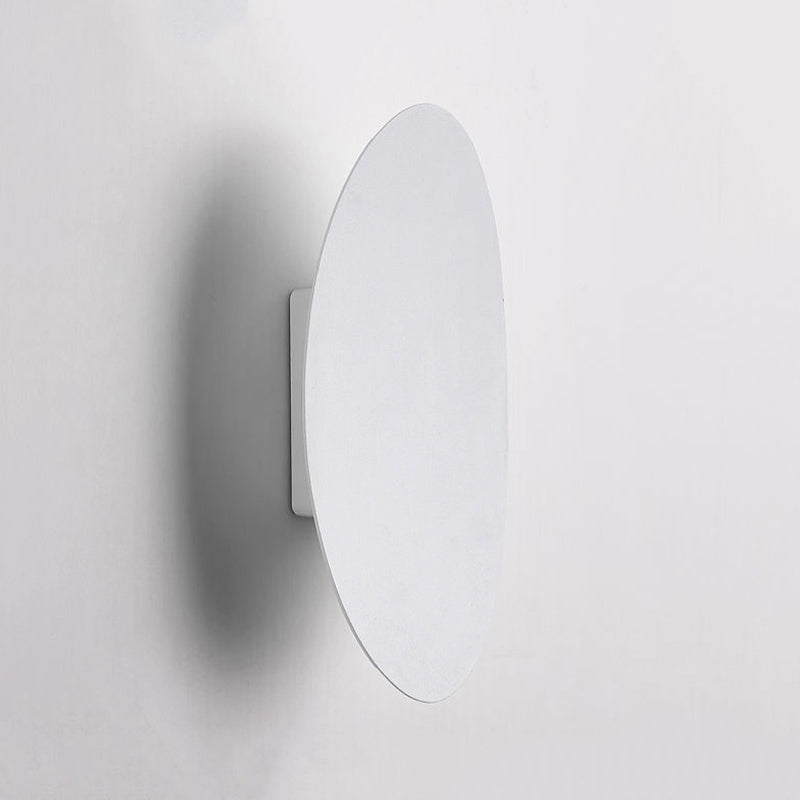 Oval Shape Wall Lamp Modern Style Metal 2 Lights Wall Light in White/Black