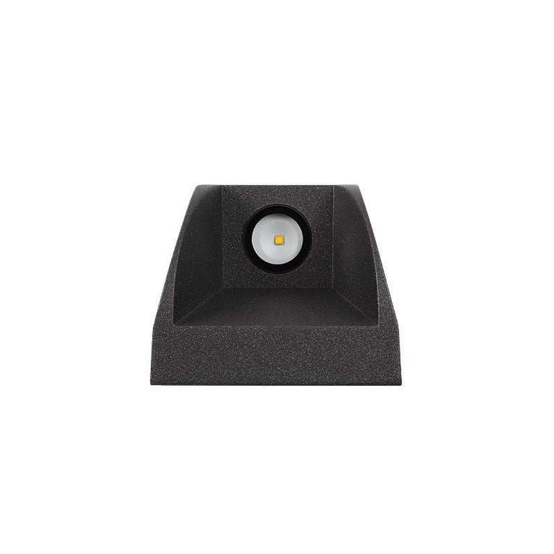 Geometric Shape Wall Lamp Modern Style Metal 2 Lights Wall Light in Black