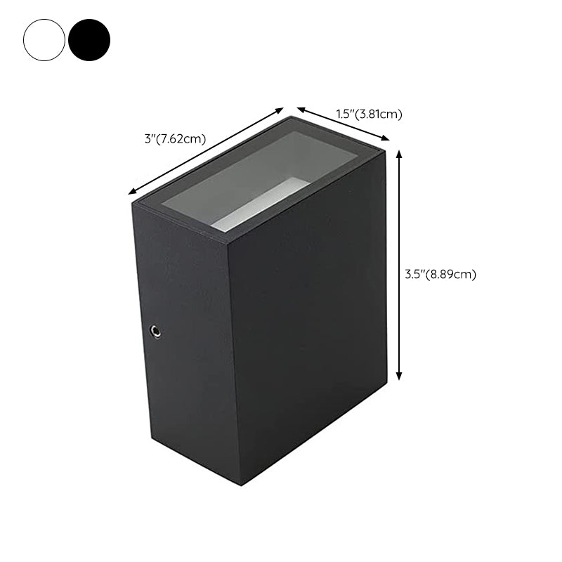 Geometric Shape Sconce Modern Style Metal 2 Lights Wall Light in White/Black