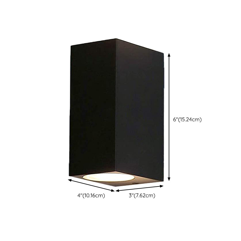 Cylinder Shape Wall Lamp Modern Style Metal 2 Lights Wall Light in White/Black