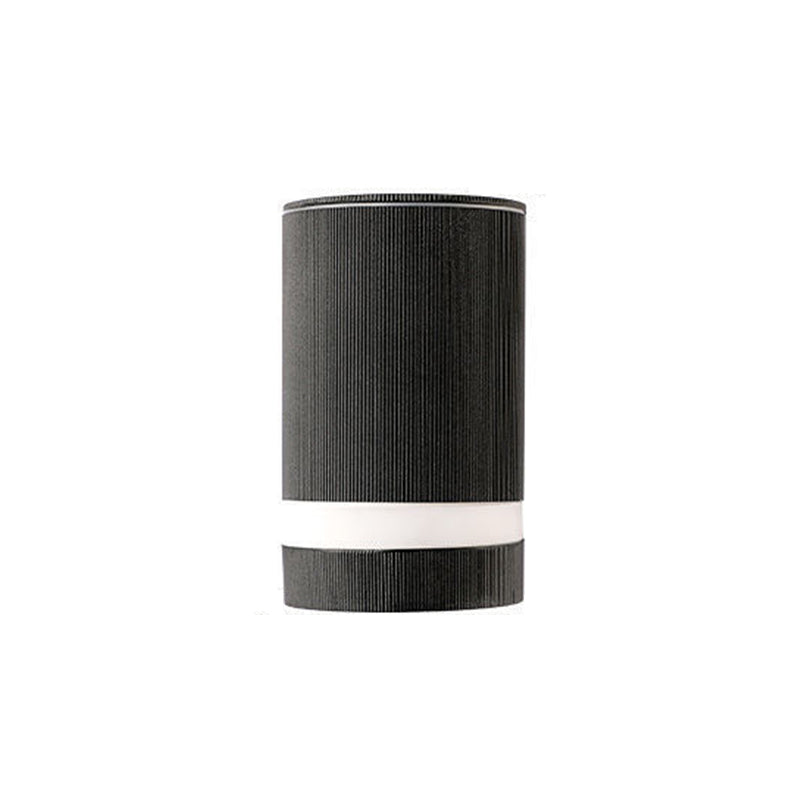 Cylinder Shape Sconce Modern Style Metal 2 Lights Wall Light in White/Black