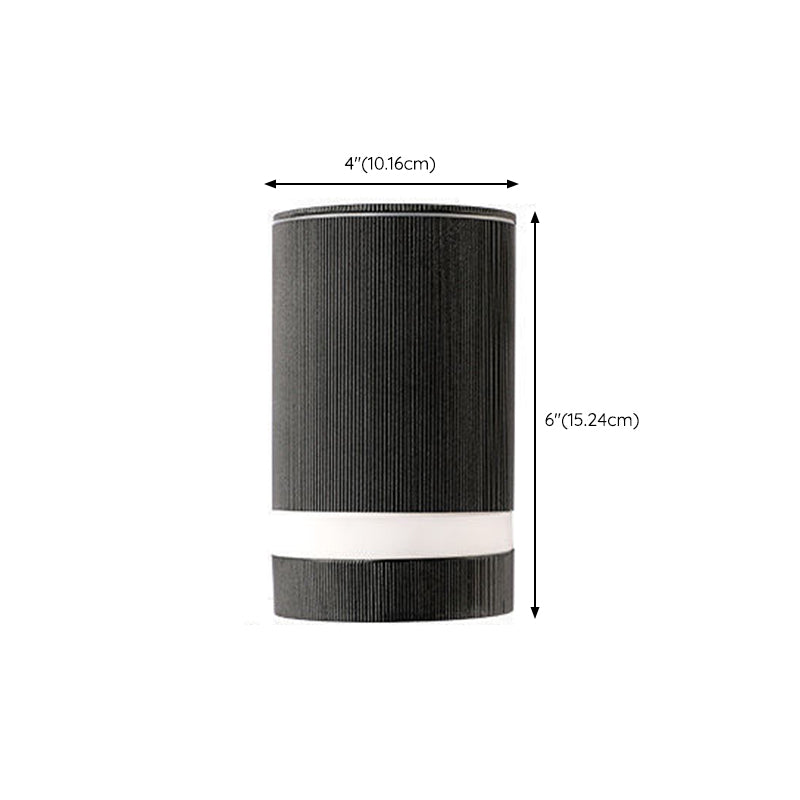 Cylinder Shape Sconce Modern Style Metal 2 Lights Wall Light in White/Black