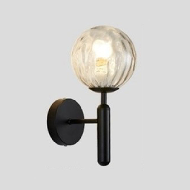 Modern Style Globe Wall Light Glass 1 Light Sconces for Bedroom