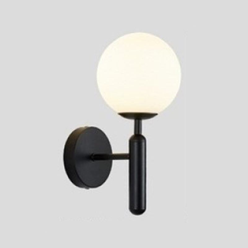 Modern Style Globe Wall Light Glass 1 Light Sconces for Bedroom