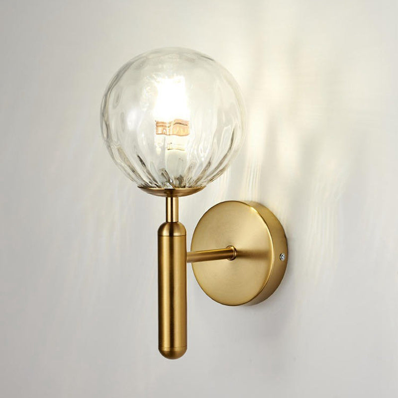 Modern Style Globe Wall Light Glass 1 Light Sconces for Bedroom