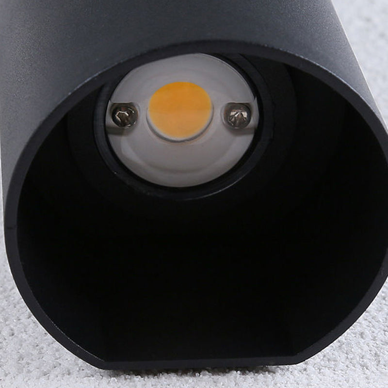 Cylinder Shape Wall Lamp Modern Style Metal 2 Lights Wall Light for Outdoor