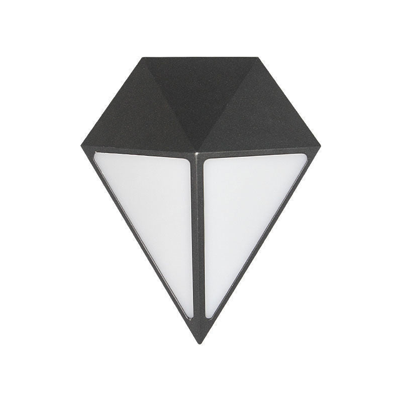 Geometric Shape Wall Lamp Modern Style Metal 1 Light Wall Light in Black