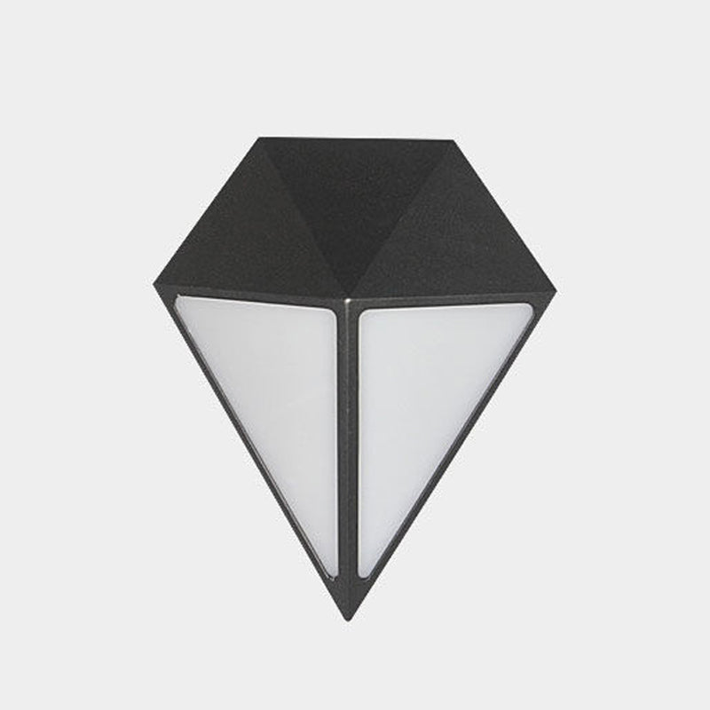 Geometric Shape Wall Lamp Modern Style Metal 1 Light Wall Light in Black