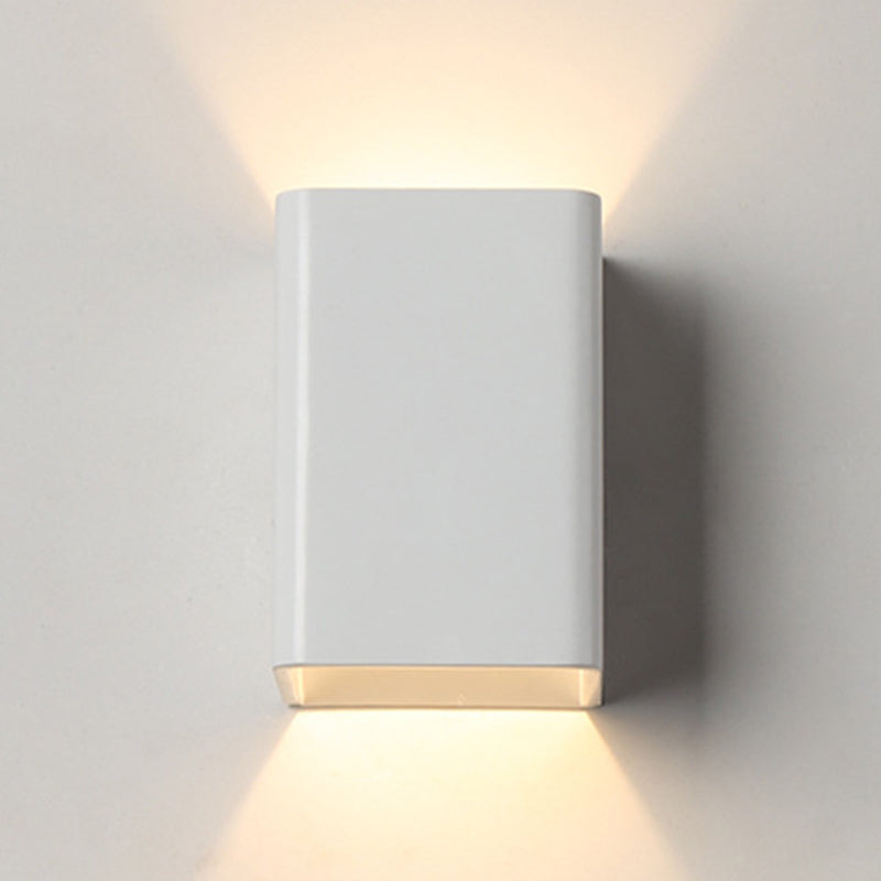 Modern Style Square Shape Wall Light Aluminum 2 Lights Sconces for Bedroom