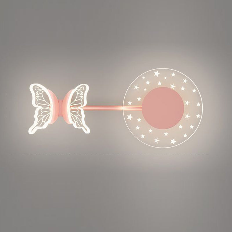 Pink / Gold 2 - Light LED Wall Flush Mount Acrylic Modern Wall Lighting Fixture