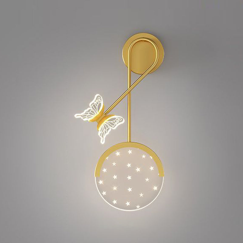 Pink / Gold 2 - Light LED Wall Flush Mount Acrylic Modern Wall Lighting Fixture