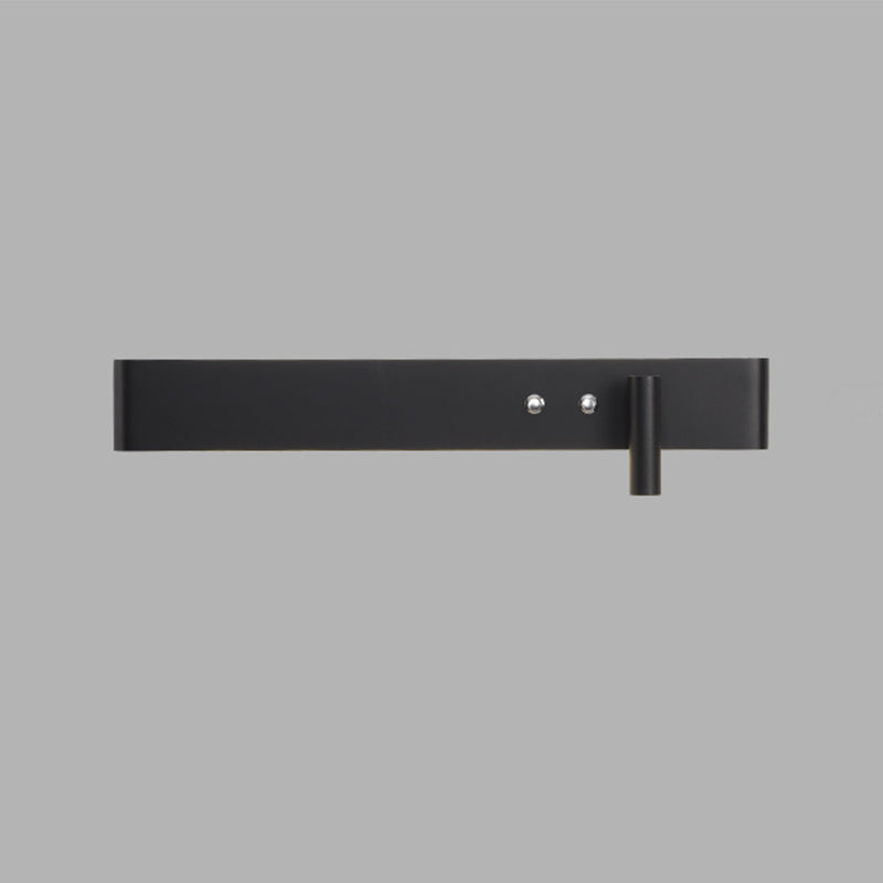 Modern Single White/Black Wall Mounted Sconce Metallic LED Wall Light