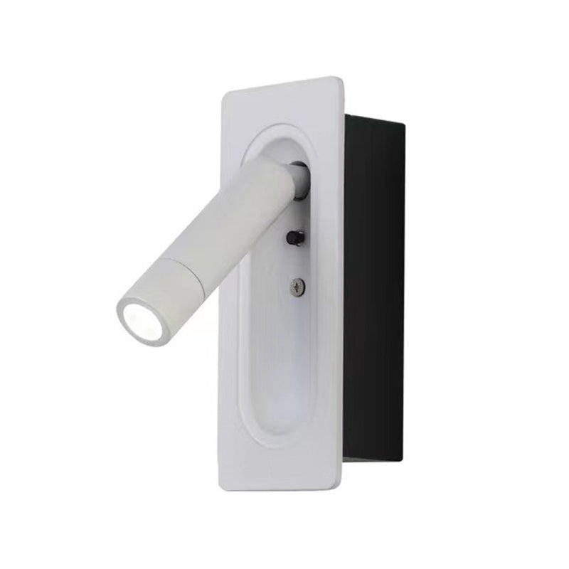 Single Modern Polished Finish Wall Mounted Sconce Metal LED Wall Light