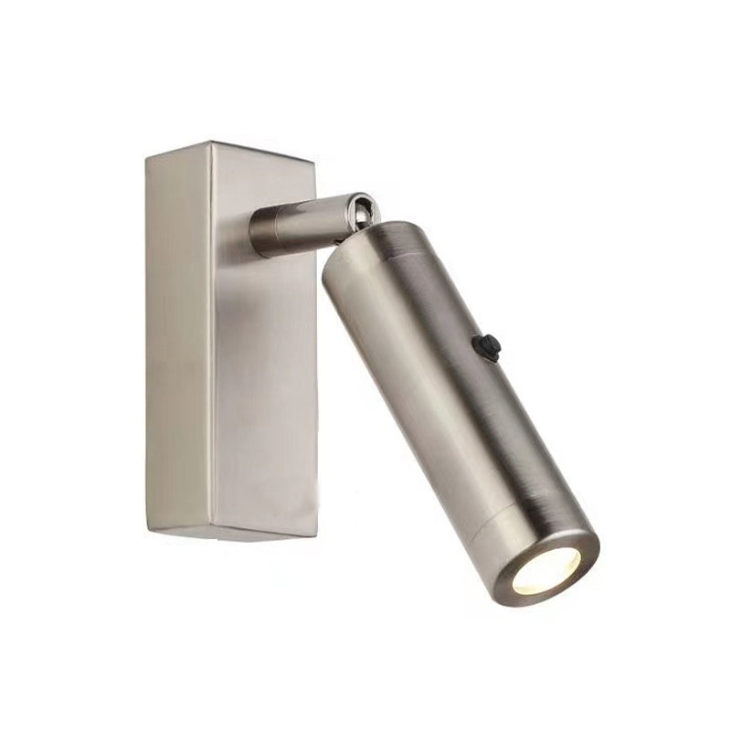 Modernism Single Nickel/Black Wall Mounted Sconce Metal Wall Light for Foyer