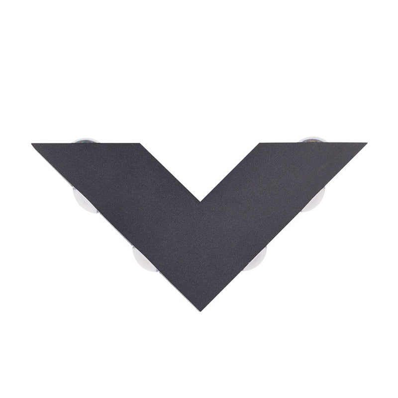 Geometric LED Wall Mount Black / White Metal Contemporary Wall Light