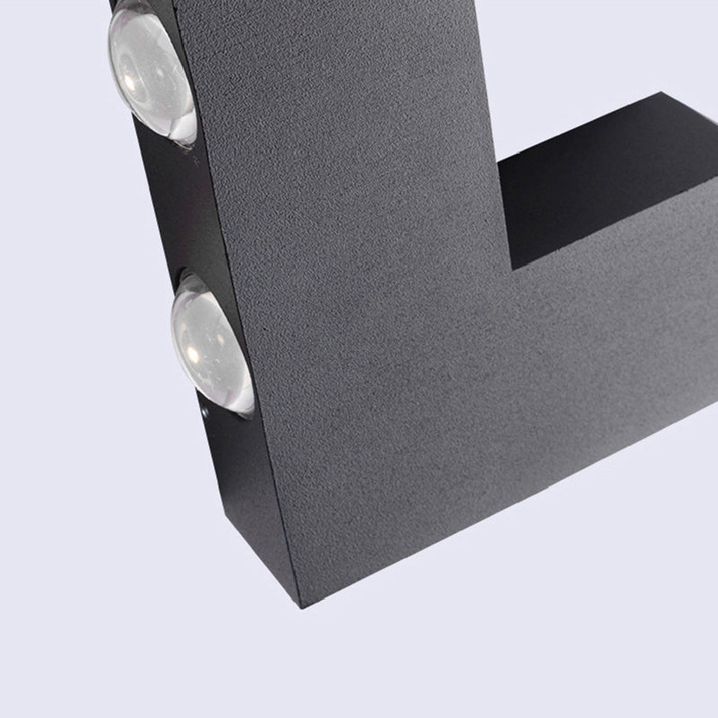 Geometric LED Wall Mount Black / White Metal Contemporary Wall Light