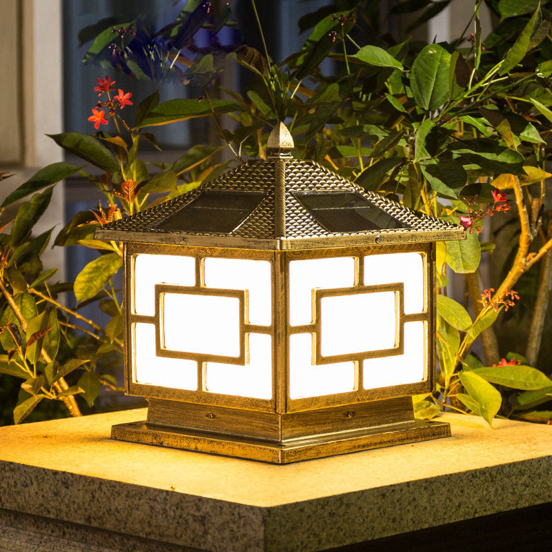 Modern Simple Aluminum Pillar Lamp Square Shape Pillar Light for Outdoor