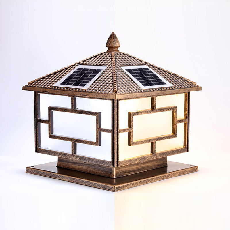 Modern Simple Aluminum Pillar Lamp Square Shape Pillar Light for Outdoor