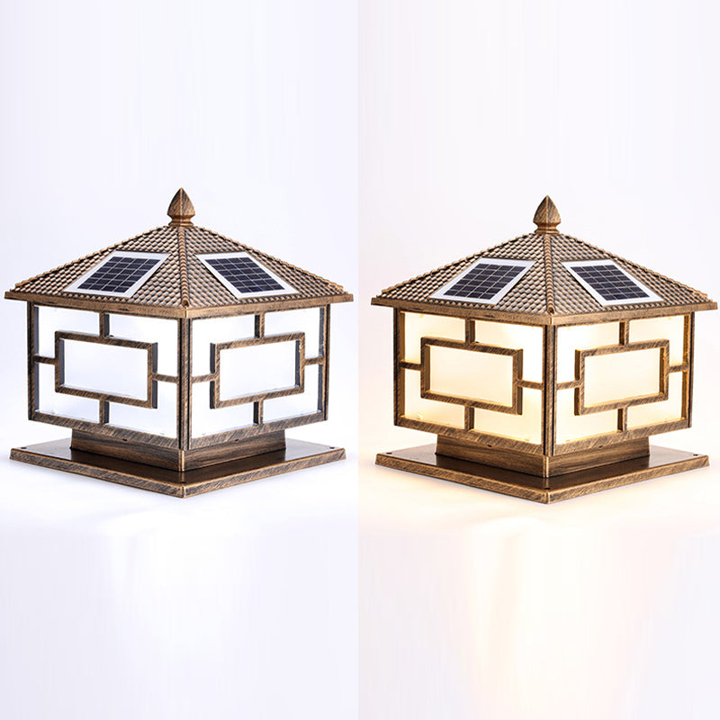 Modern Simple Aluminum Pillar Lamp Square Shape Pillar Light for Outdoor