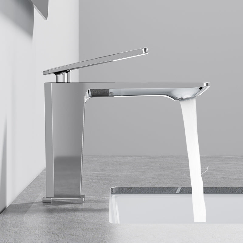 Modern Vessel Sink Faucet Single-handle Low Arc Retractable Copper Vessel Faucet