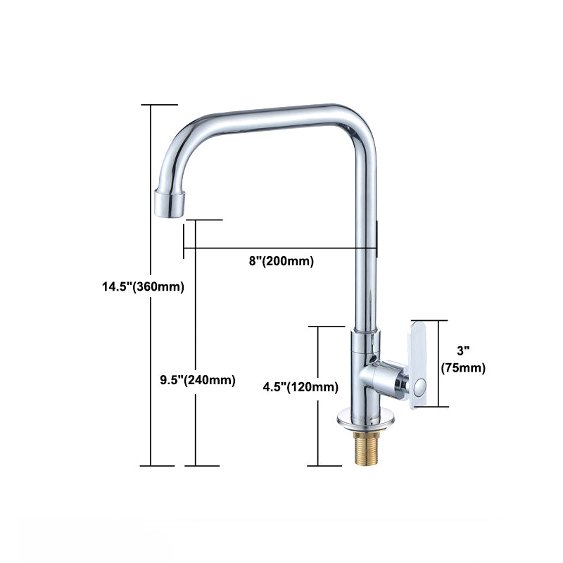 Contemporary Single Handle Kitchen Faucet Pull down 1-Hold  Bar Faucet