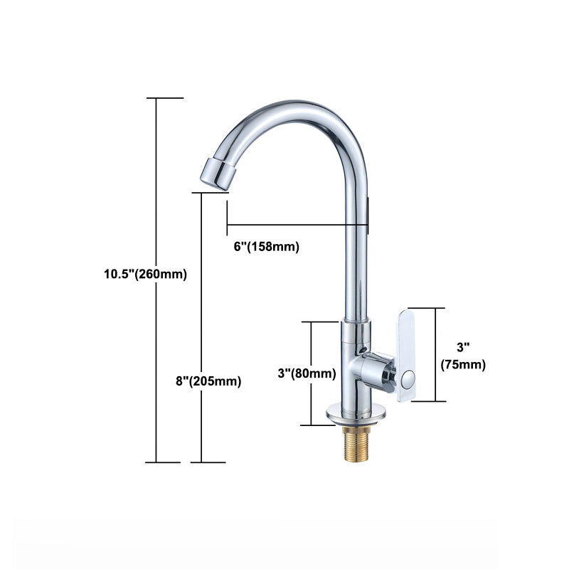 Contemporary Single Handle Kitchen Faucet Pull down 1-Hold  Bar Faucet