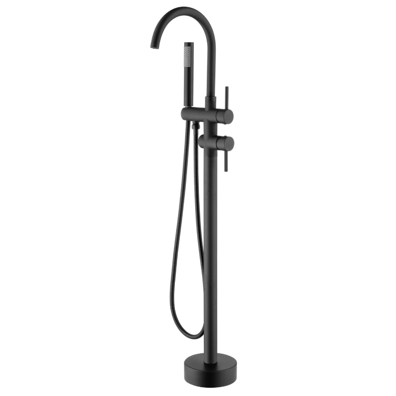 Floor Mounted Freestanding Bathtub Faucet Modern Style Metal Freestanding Faucet
