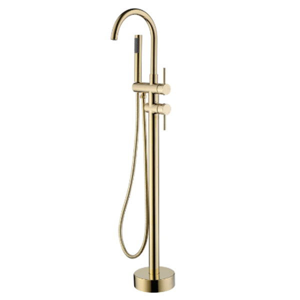 Floor Mounted Freestanding Bathtub Faucet Modern Style Metal Freestanding Faucet