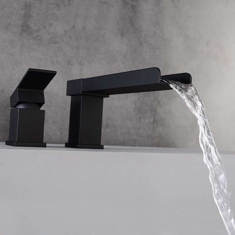 Deck Mounted Bathroom Faucet Modern Style Copper Bathroom Faucet