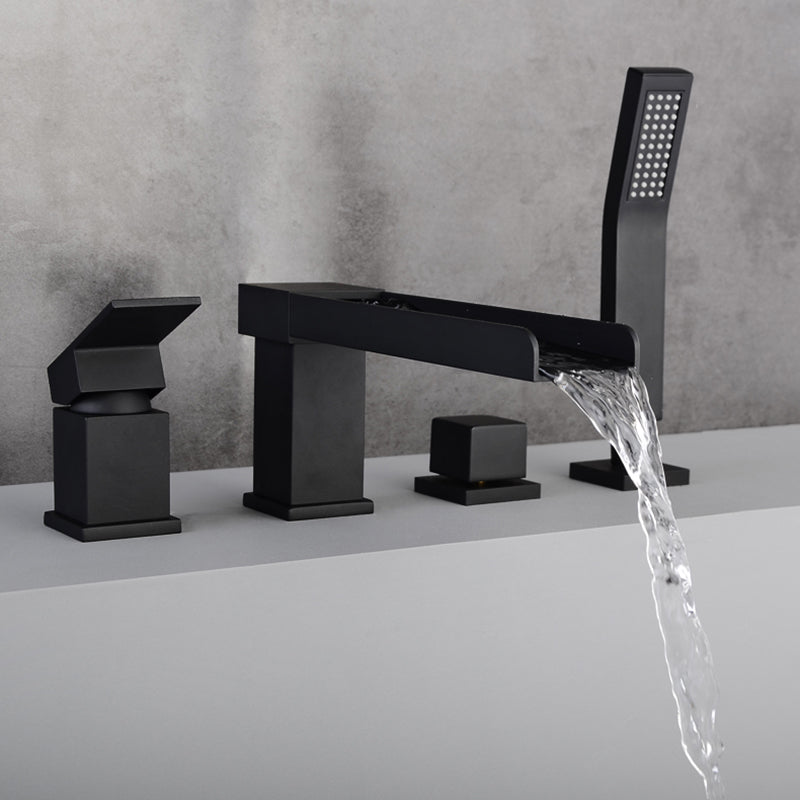 Deck Mounted Bathroom Faucet Modern Style Copper Bathroom Faucet