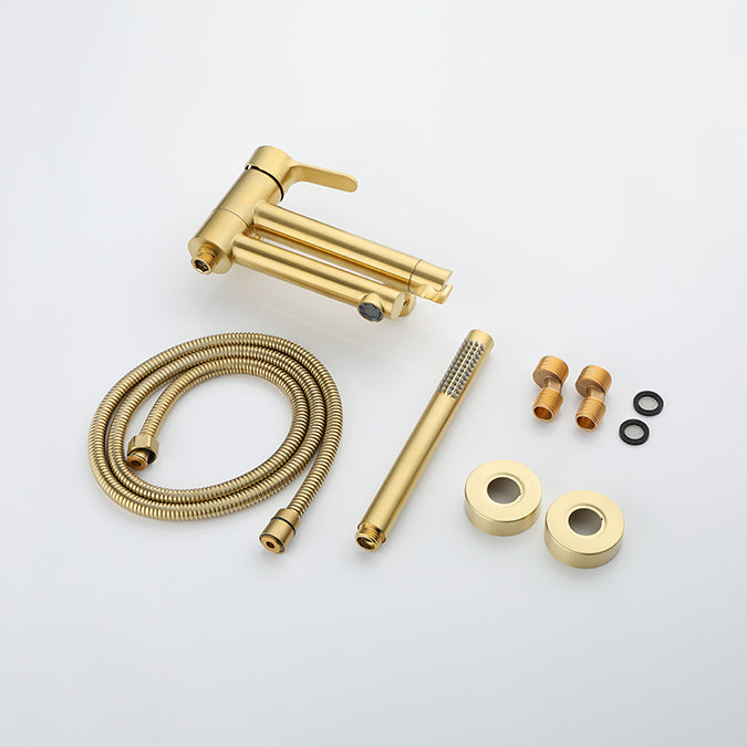 Wall Mounted Bathroom Faucet Contemporary Style Swivel Bathroom Faucet