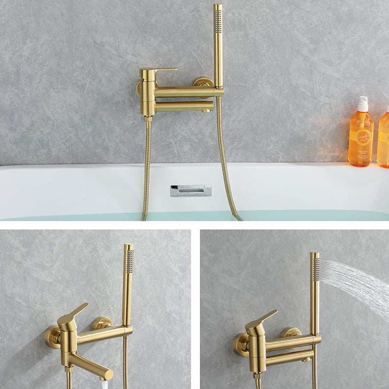 Wall Mounted Bathroom Faucet Contemporary Style Swivel Bathroom Faucet
