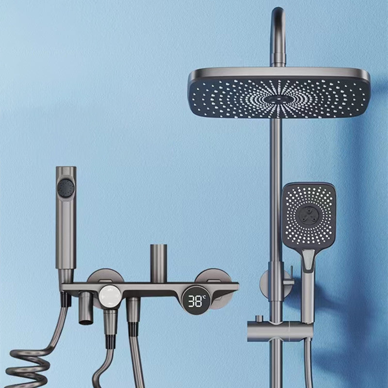 Modern Wall Mounted Shower System Dual Shower Head Shower Set