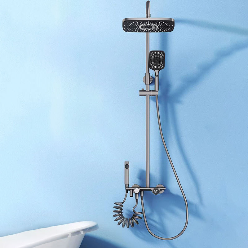 Modern Wall Mounted Shower System Dual Shower Head Shower Set