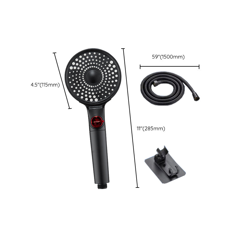 Modern Plastic Shower Head Adjustable Water Flow Handheld Shower Head