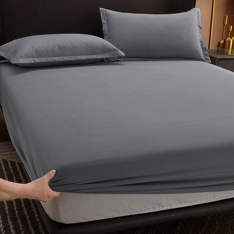 Solid Color Cotton Sheet Set 1 and 2-Piece Breathable Percale Bed Sheets