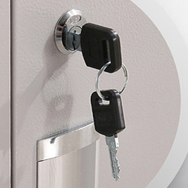 Hinged Wardrobe Cabinet with Mirror Contemporary Steel Wardrobe Armoire