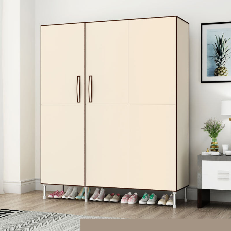Contemporary Metal Wardrobe for Home Matte Finish Cabinet with Legs