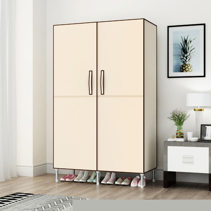 Contemporary Metal Wardrobe for Home Matte Finish Cabinet with Legs