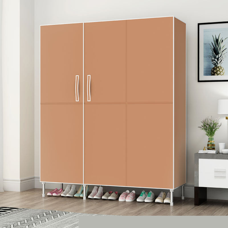 Contemporary Metal Wardrobe for Home Matte Finish Cabinet with Legs
