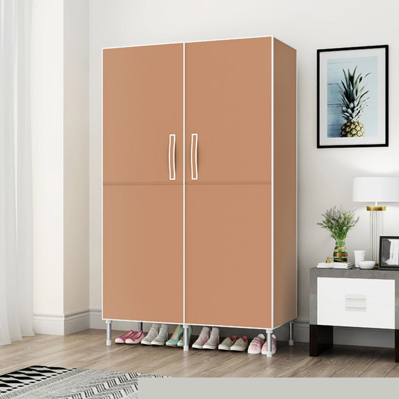 Contemporary Metal Wardrobe for Home Matte Finish Cabinet with Legs