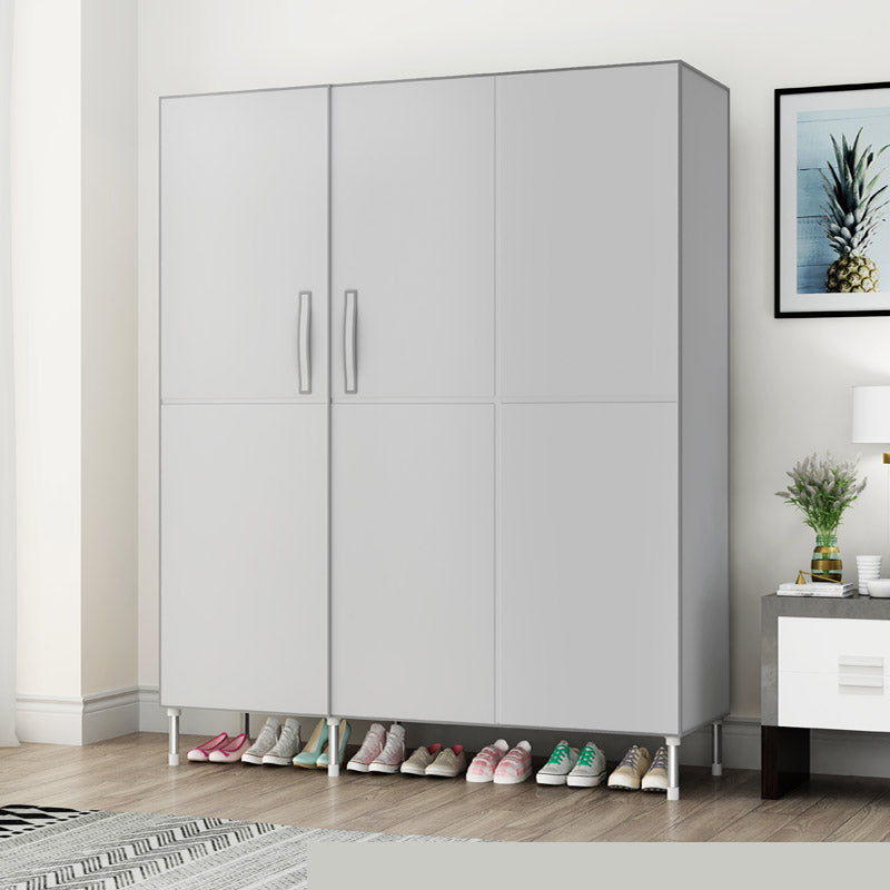Contemporary Metal Wardrobe for Home Matte Finish Cabinet with Legs