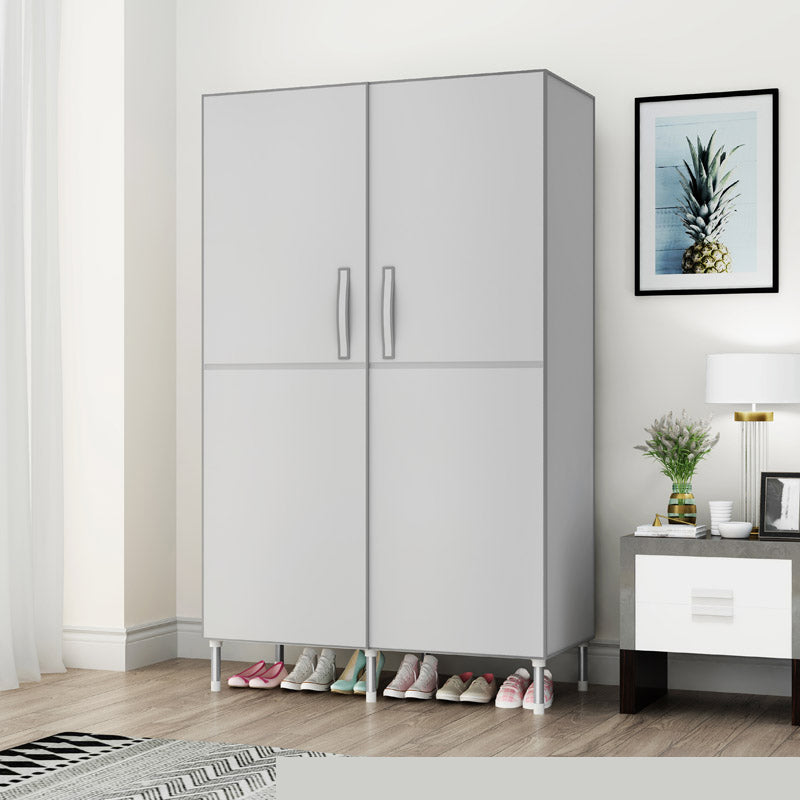 Contemporary Metal Wardrobe for Home Matte Finish Cabinet with Legs