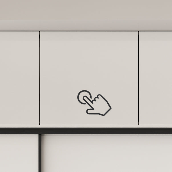 White Colour Wooden Wardrobe Cloth Rod Included Wardrobe Closet with Shelves