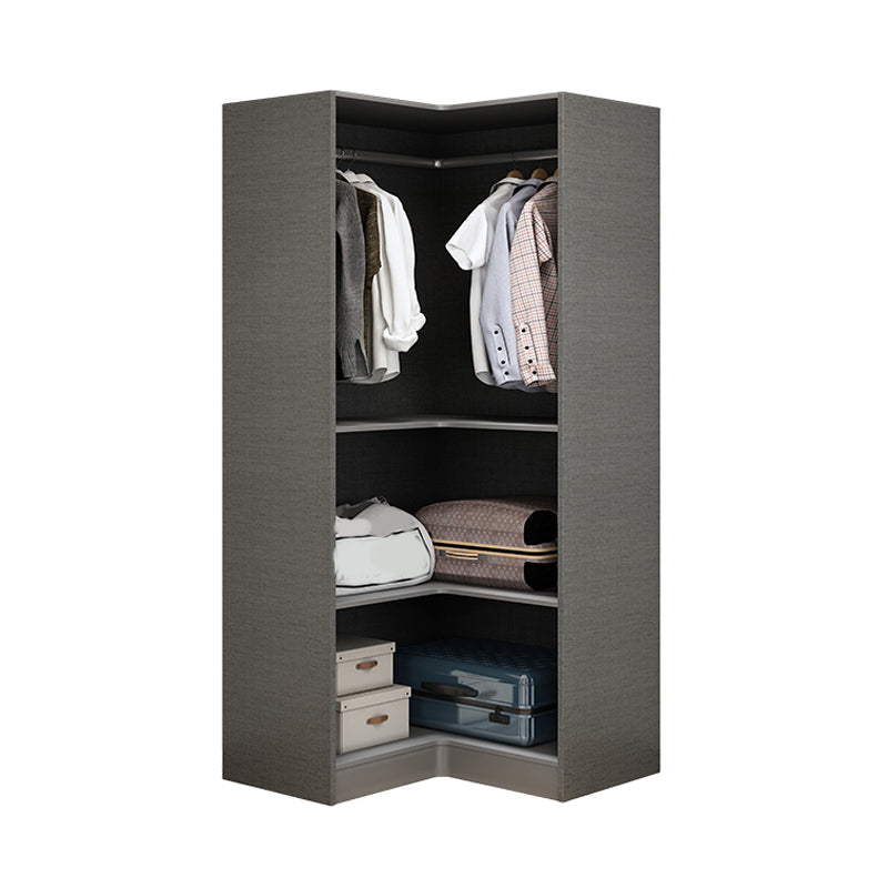 Black Color Glass Wardrobe Soft Close Door Wardrobe Closet for Home