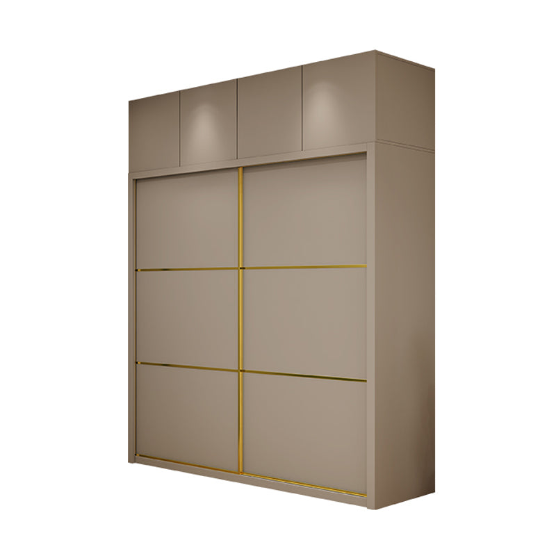 Contemporary Style Wardrobe Wooden Bedroom Wardrobe Closet with Clothes Rail