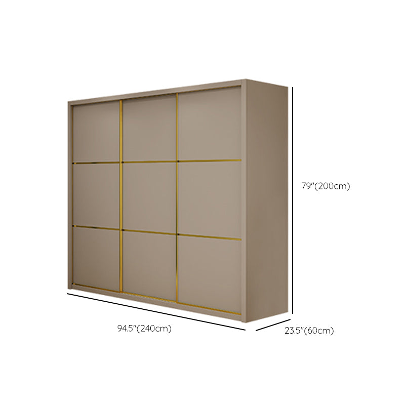 Contemporary Style Wardrobe Wooden Bedroom Wardrobe Closet with Clothes Rail