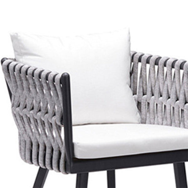 Boho 1/5/7 Pieces Metal Dining Set Stone Dining Table Set for Outdoor