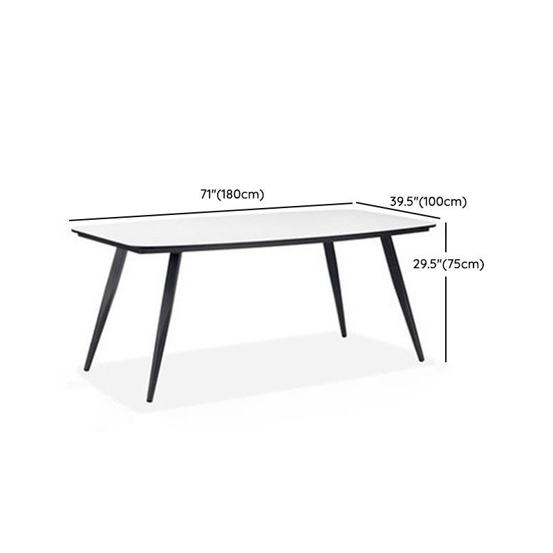 Boho 1/5/7 Pieces Metal Dining Set Stone Dining Table Set for Outdoor