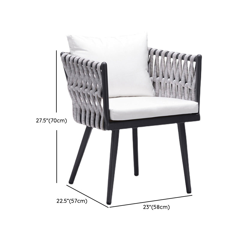 Boho 1/5/7 Pieces Metal Dining Set Stone Dining Table Set for Outdoor